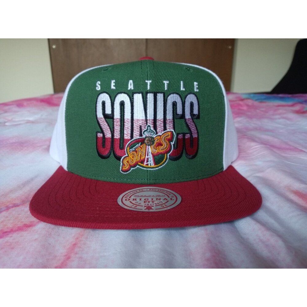 Seattle Supersonics Ferrari 1996 Snapback Cap Hat Mitchell & Ness NBA Sonics